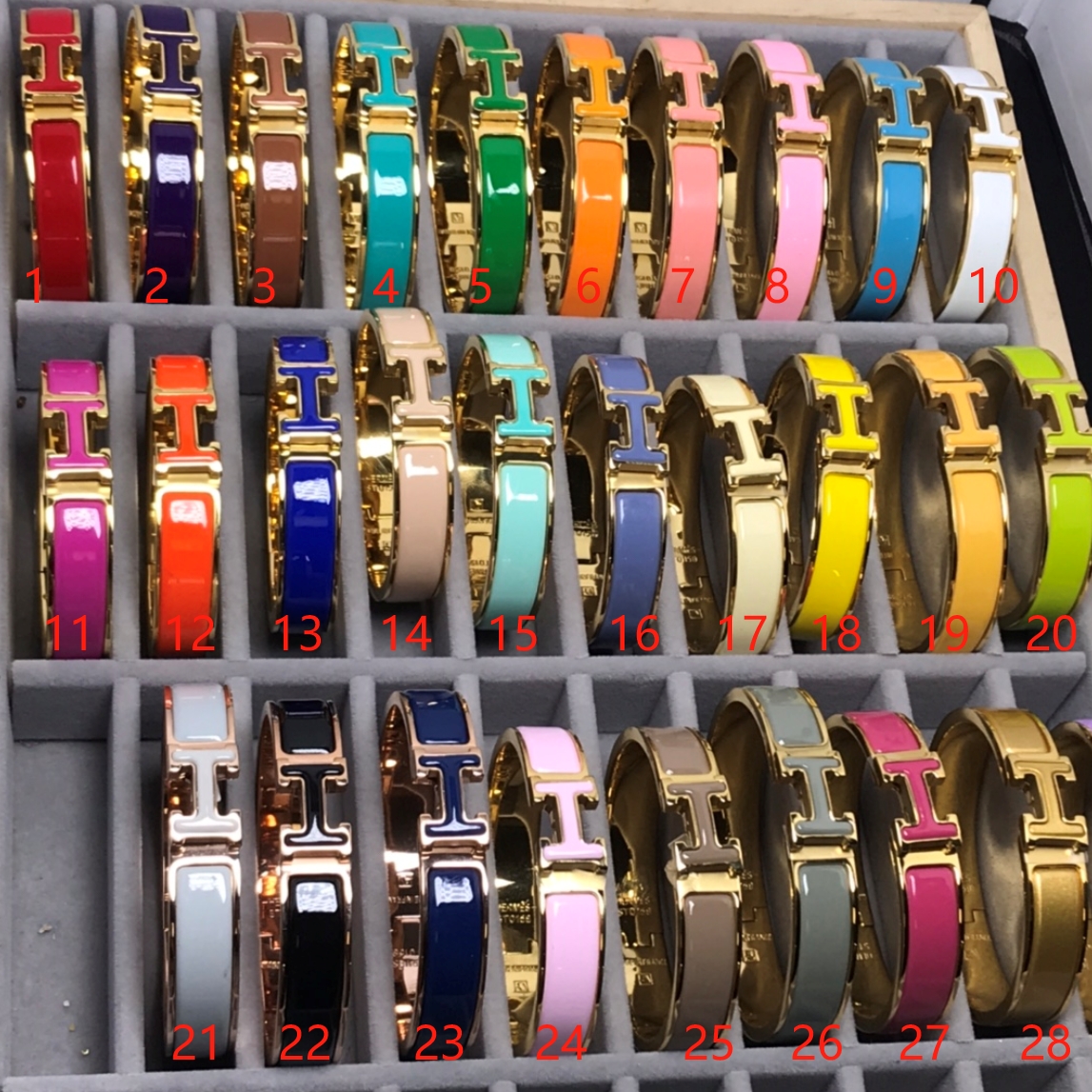 H Bracelet Buckle with Enamel