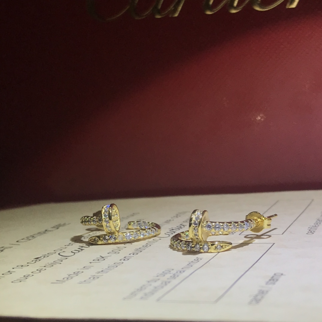 Juste un Clou Nail Earrings with Full Diamonds Big Size​