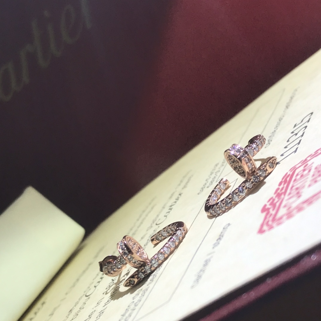 Juste un Clou Nail Earrings with Full Diamonds Big Size