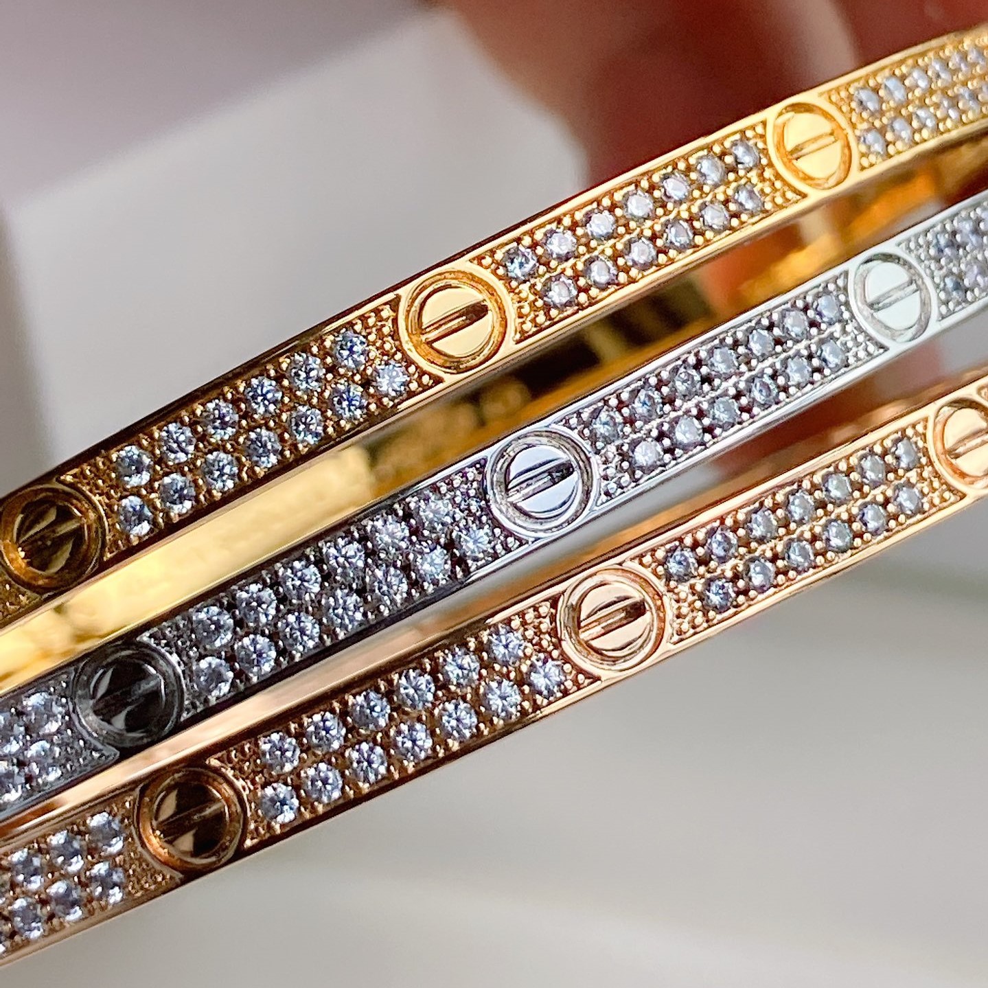 Love Bracelet, Small Model, paved