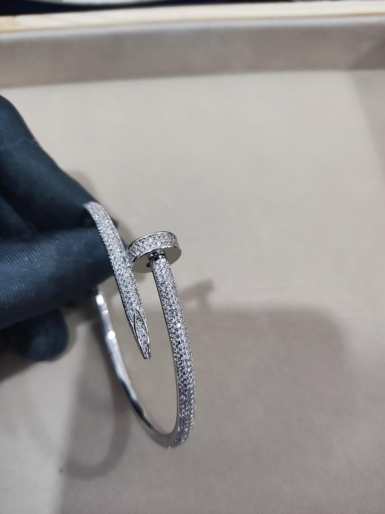 Juste un Clou Nail Bracelet with full diamonds