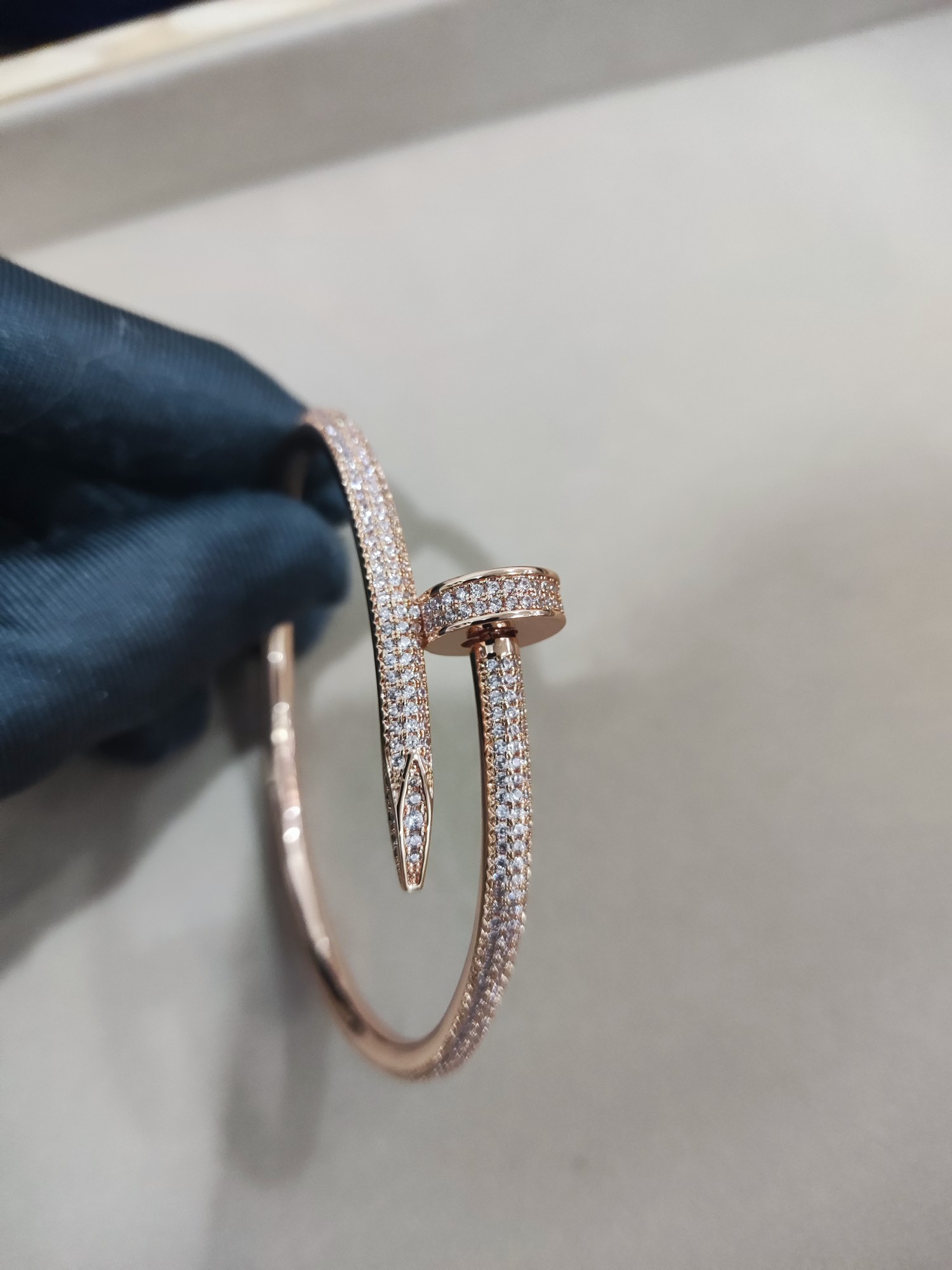 Juste un Clou Nail Bracelet with full diamonds