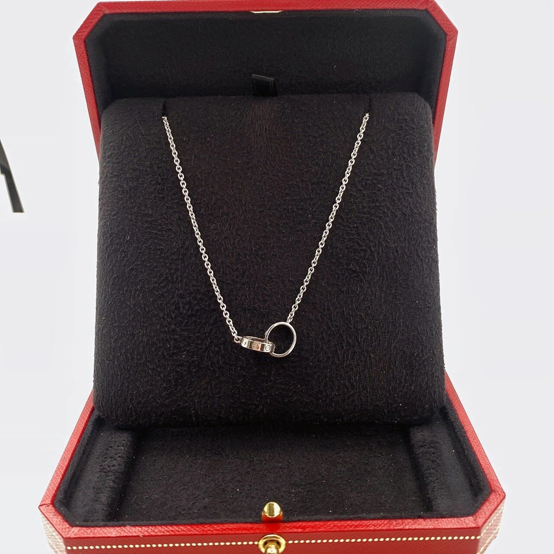 Love Double Ring Necklace without diamonds