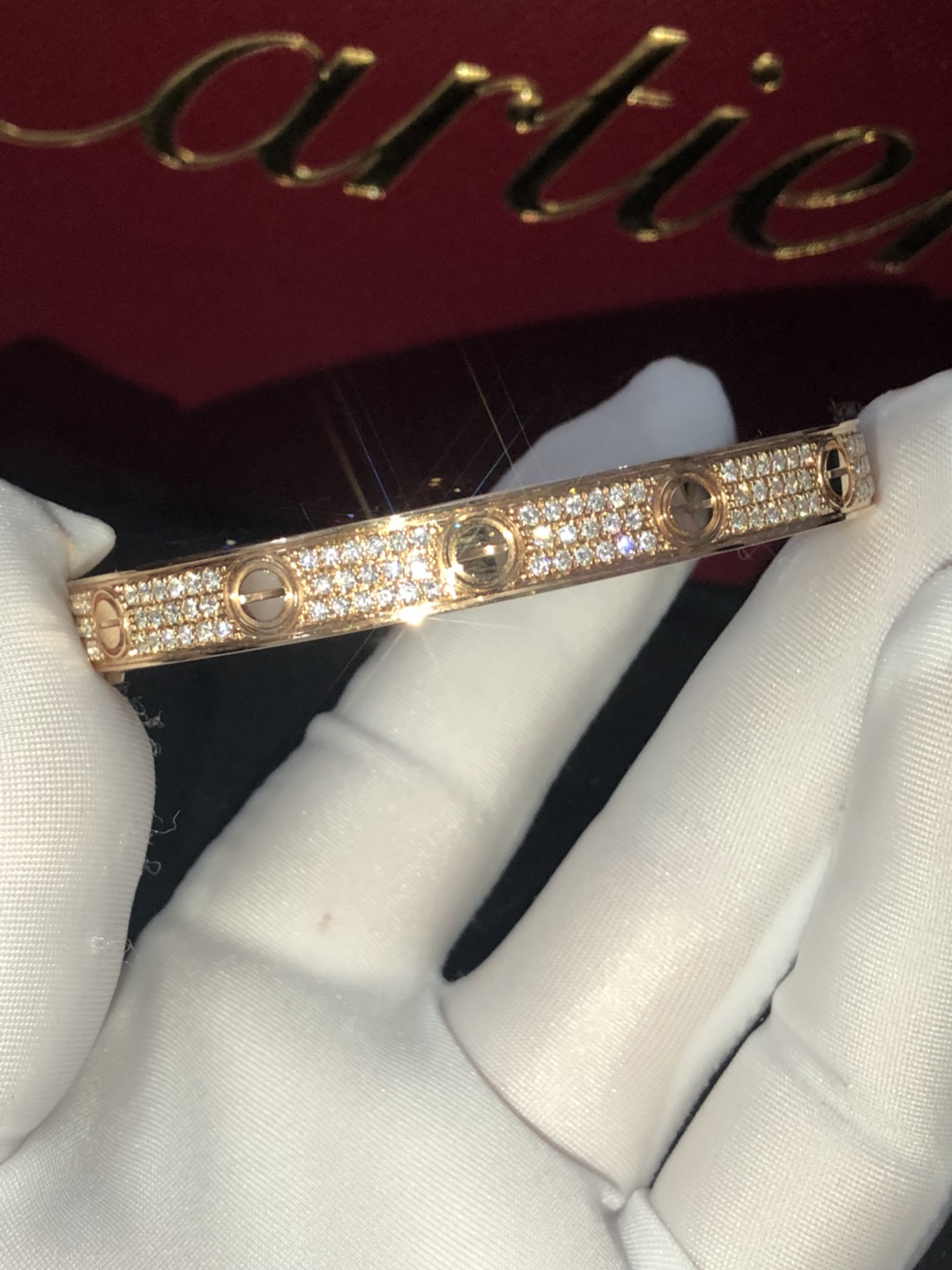 Love Bracelet,paved Diamonds(Screw Driver Version)