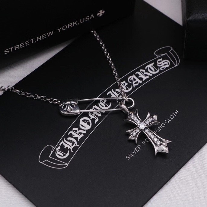 Brooch Cross Pendant Necklace