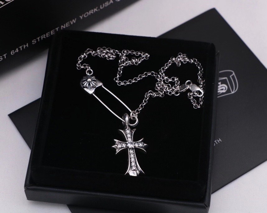 Brooch Cross Pendant Necklace