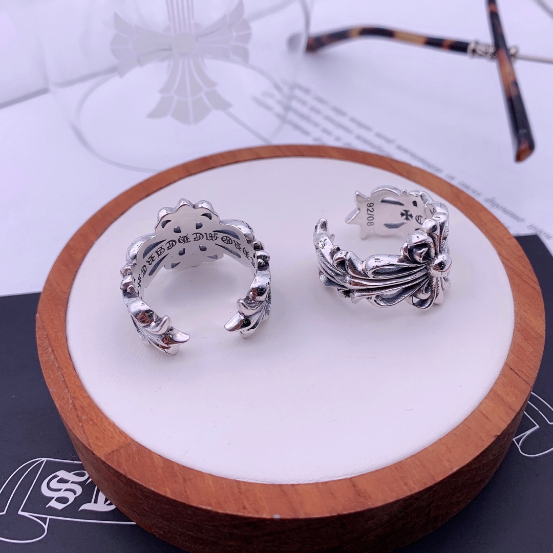 Cross Flower Open Ring