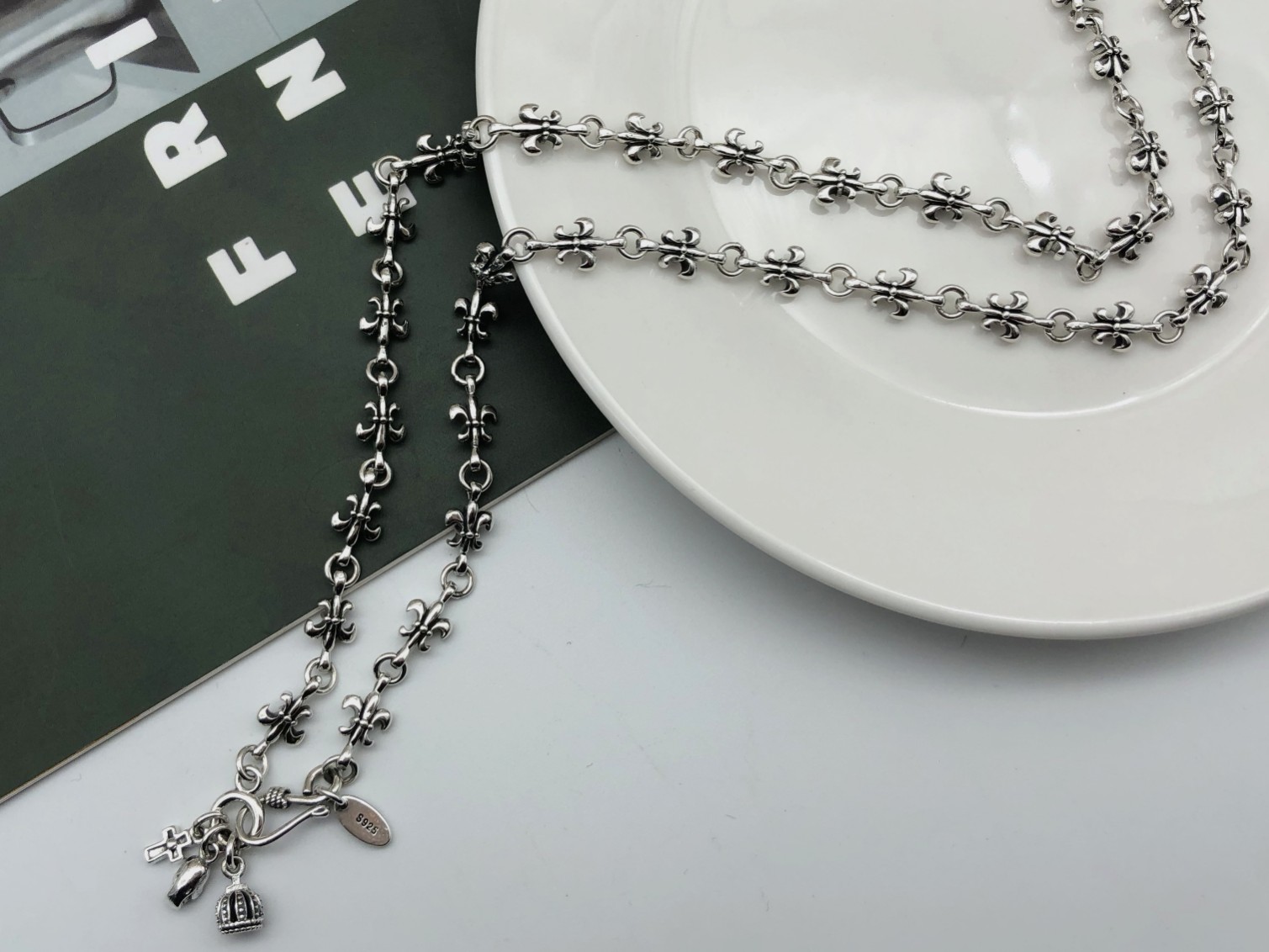 Crown Cross Scout Flower Necklace