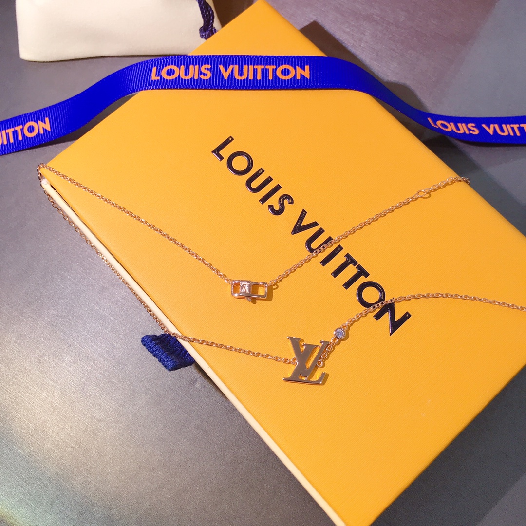 LV Word Pendant Necklace
