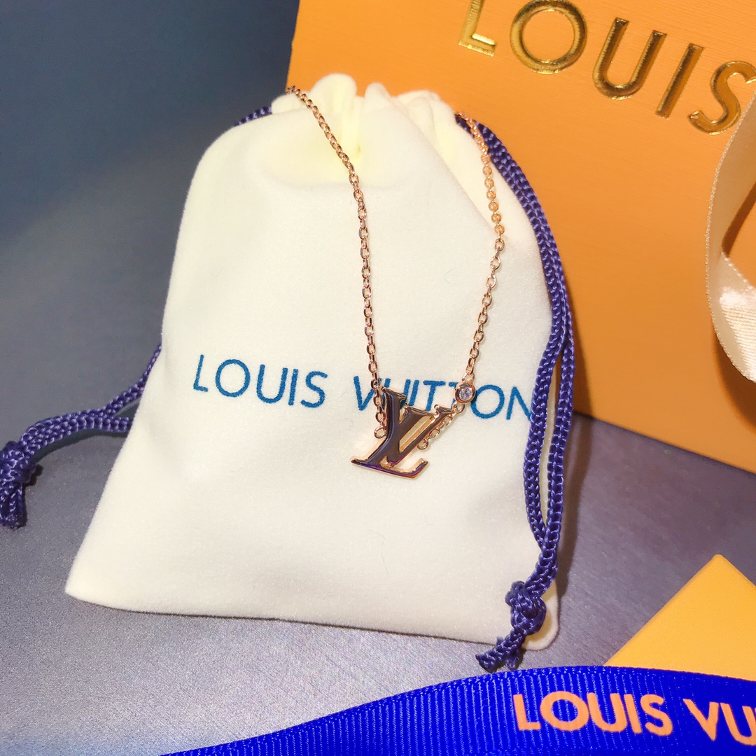 LV Word Pendant Necklace