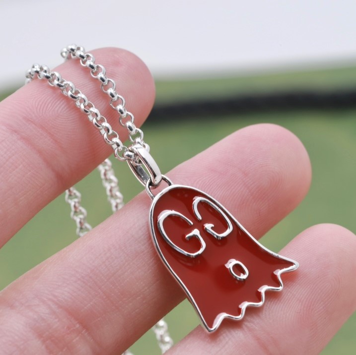 Devil Enamel Pendant Necklace