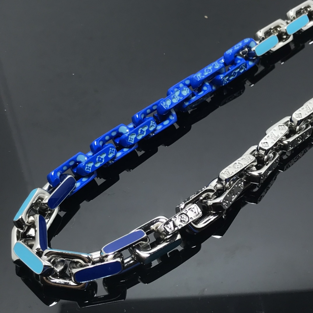 Blue Bamboo Necklace