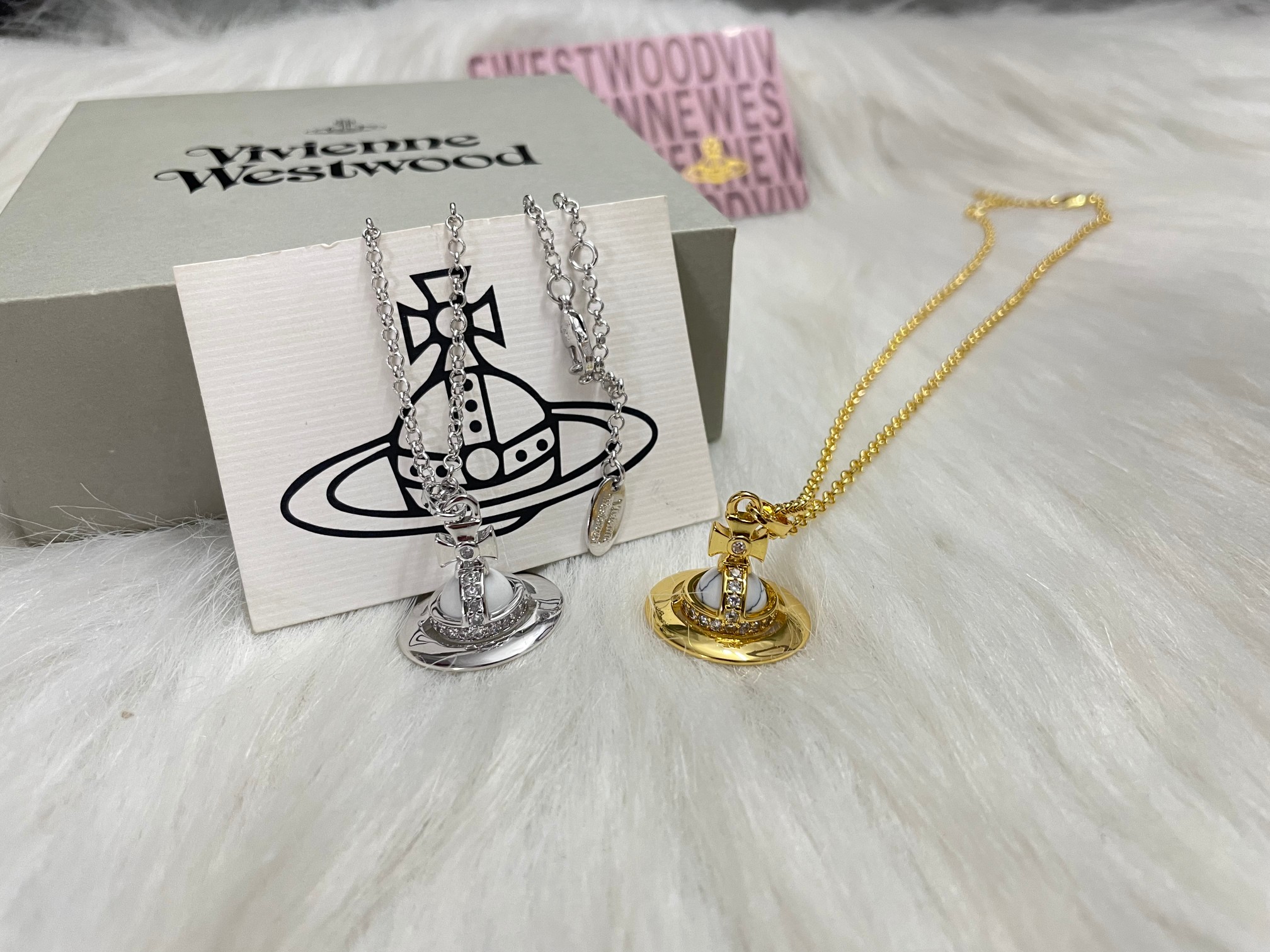 Granite Pendant Saturn Necklace