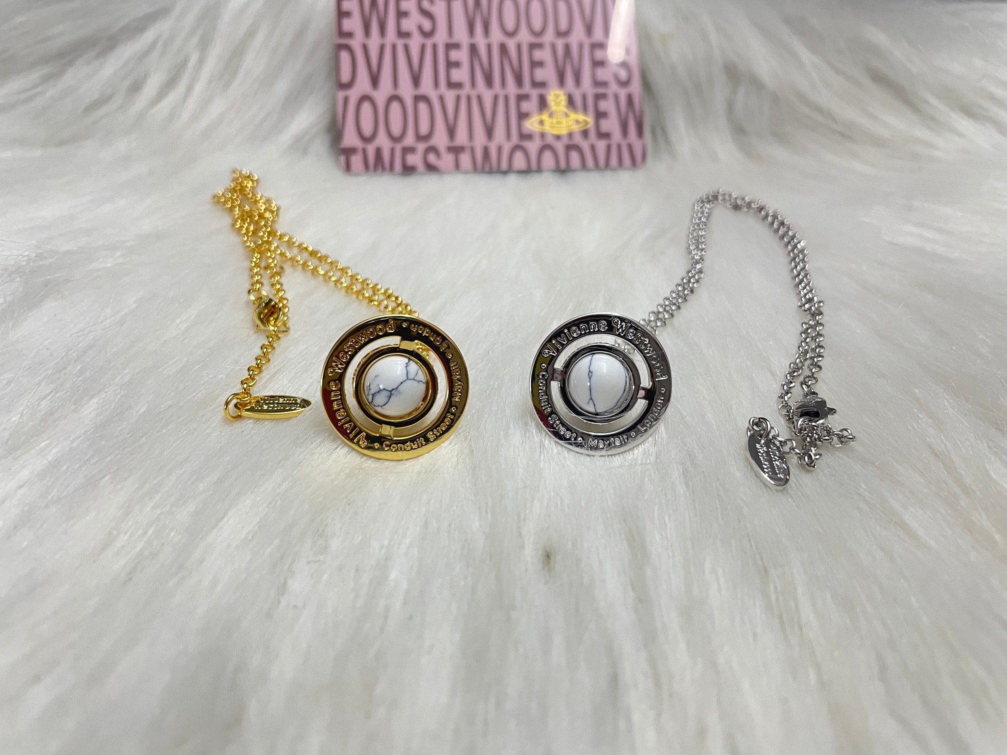 Granite Pendant Saturn Necklace