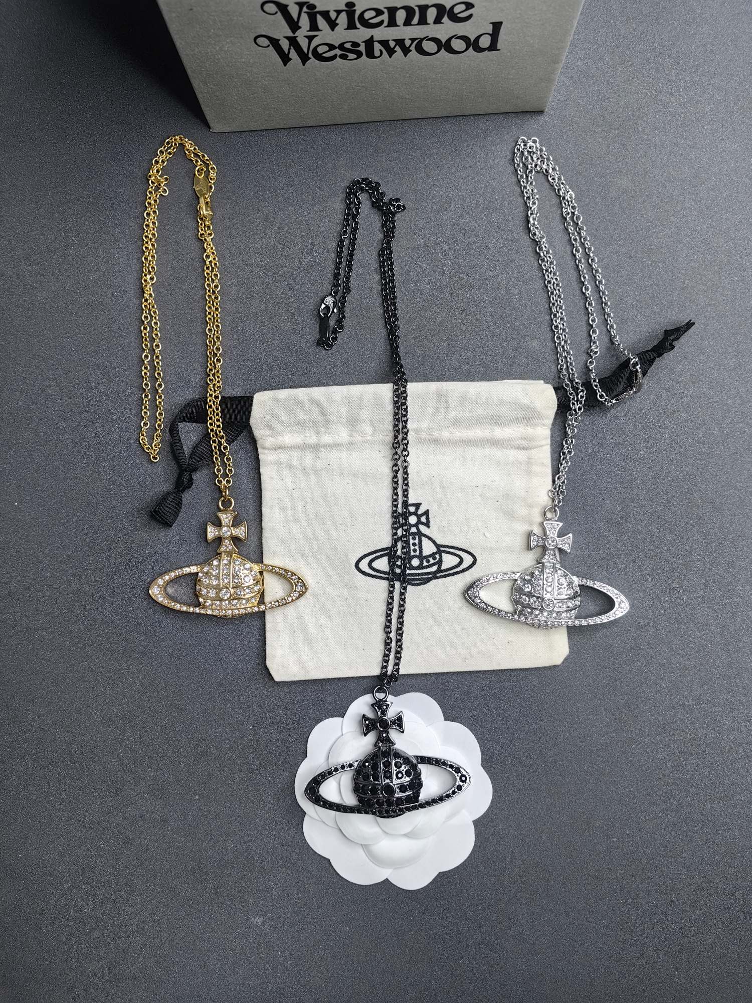 Big Saturn Pendant Necklace