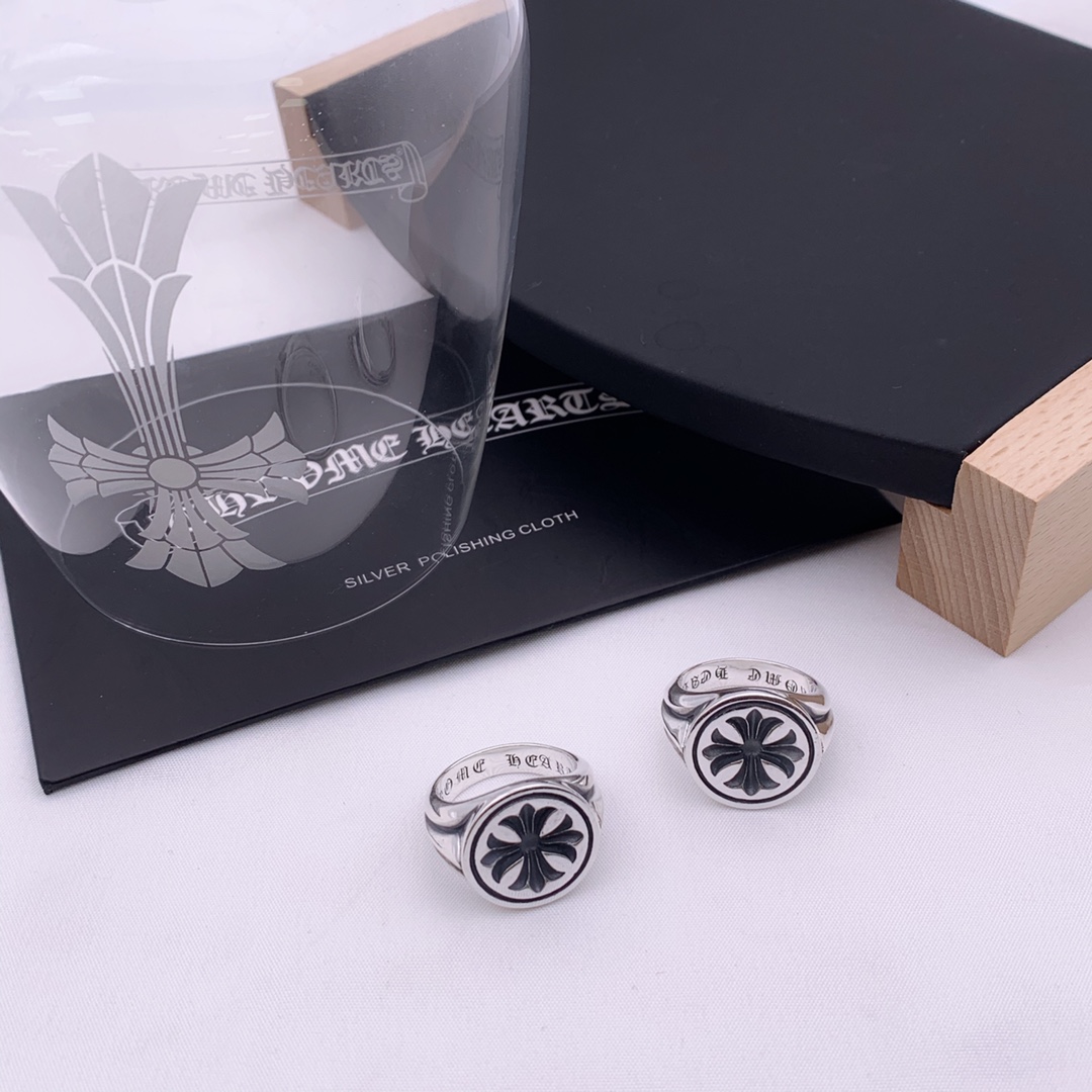 Round Cross Print Ring
