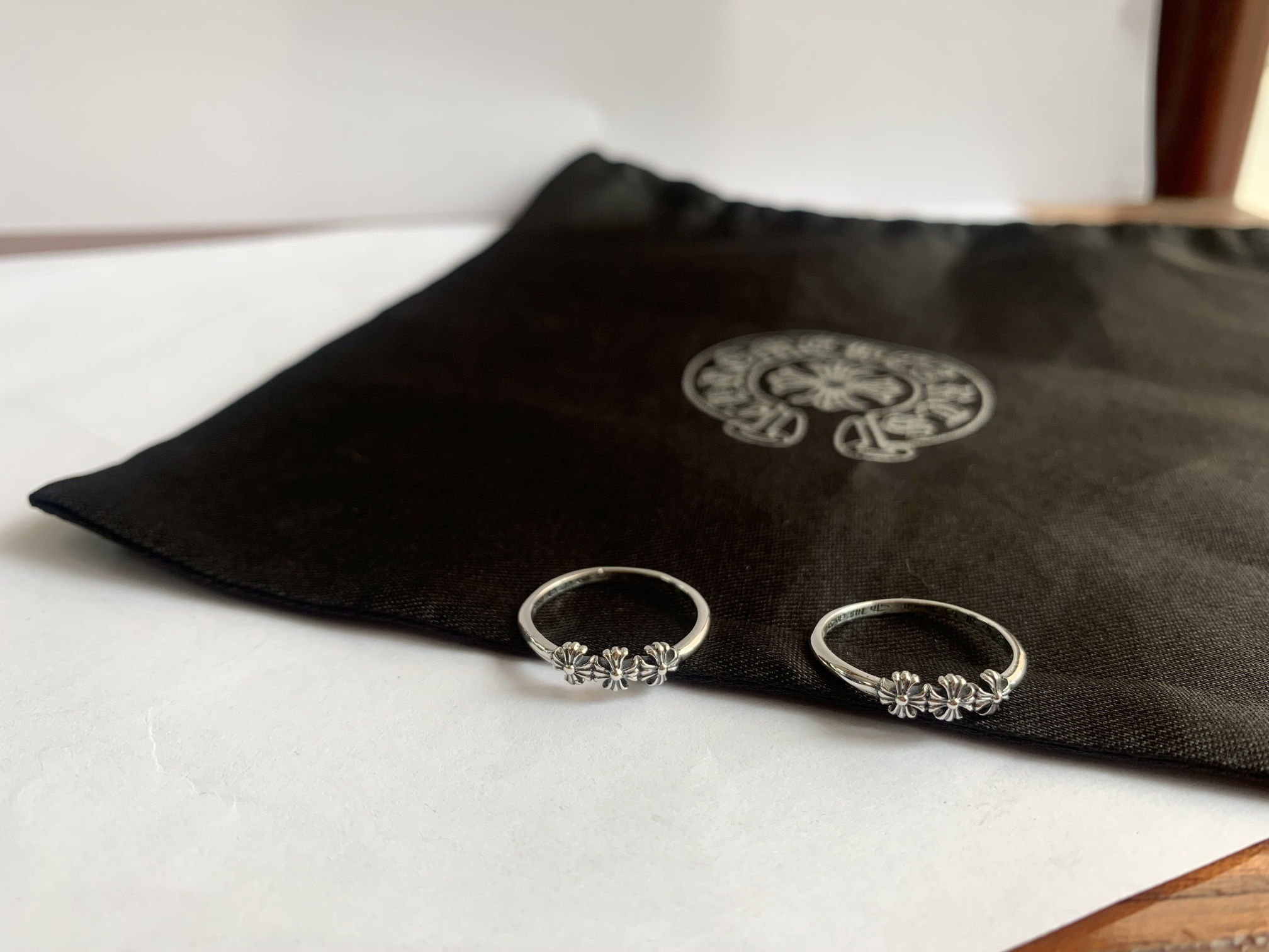 Three Flower Cross Ring