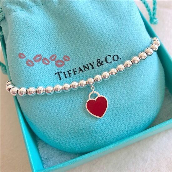 Mini Heart Tag Bead Bracelet