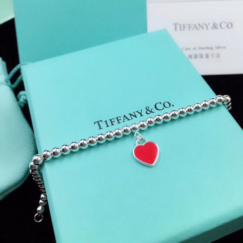 Mini Heart Tag Bead Bracelet