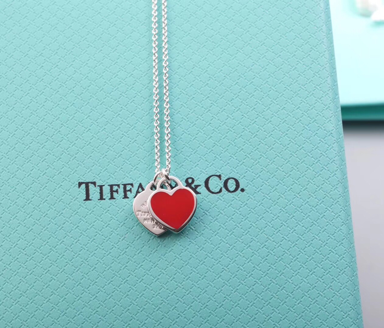 Double Heart Tag Necklace