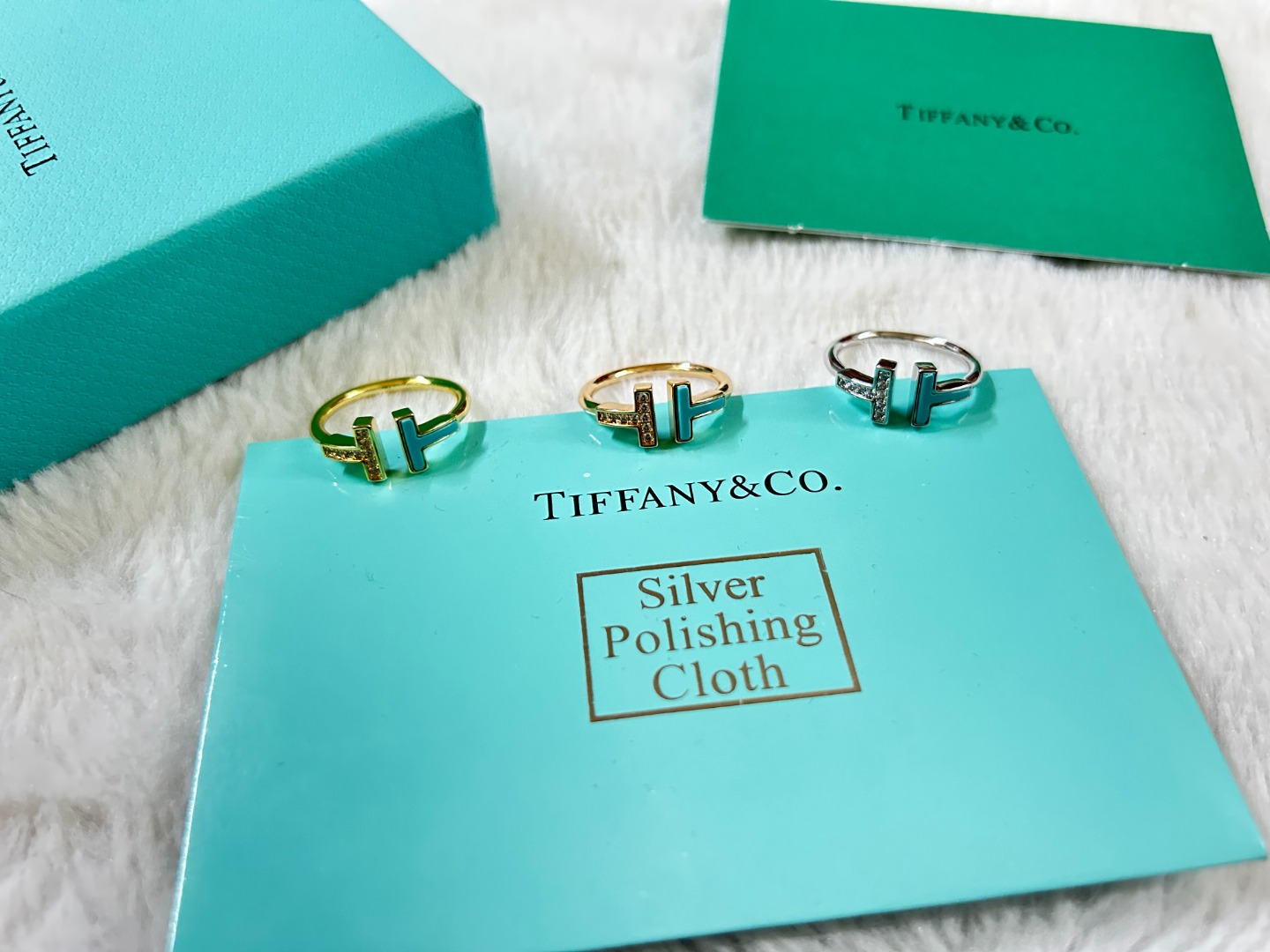 Turquoise T Ring with Diamonds