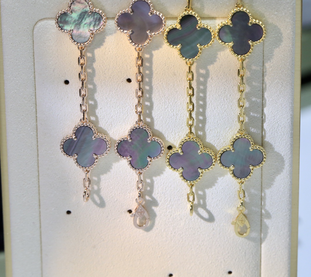 1.Alhambra Grey Mother-of-pearl 5 motifs Bracelet