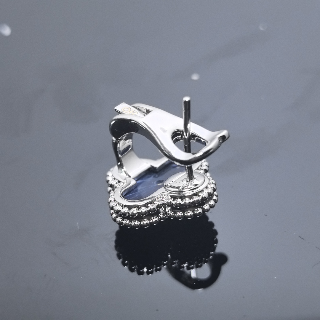 Alhambra Peter Stone 1 motifs Earrings with Diamonds