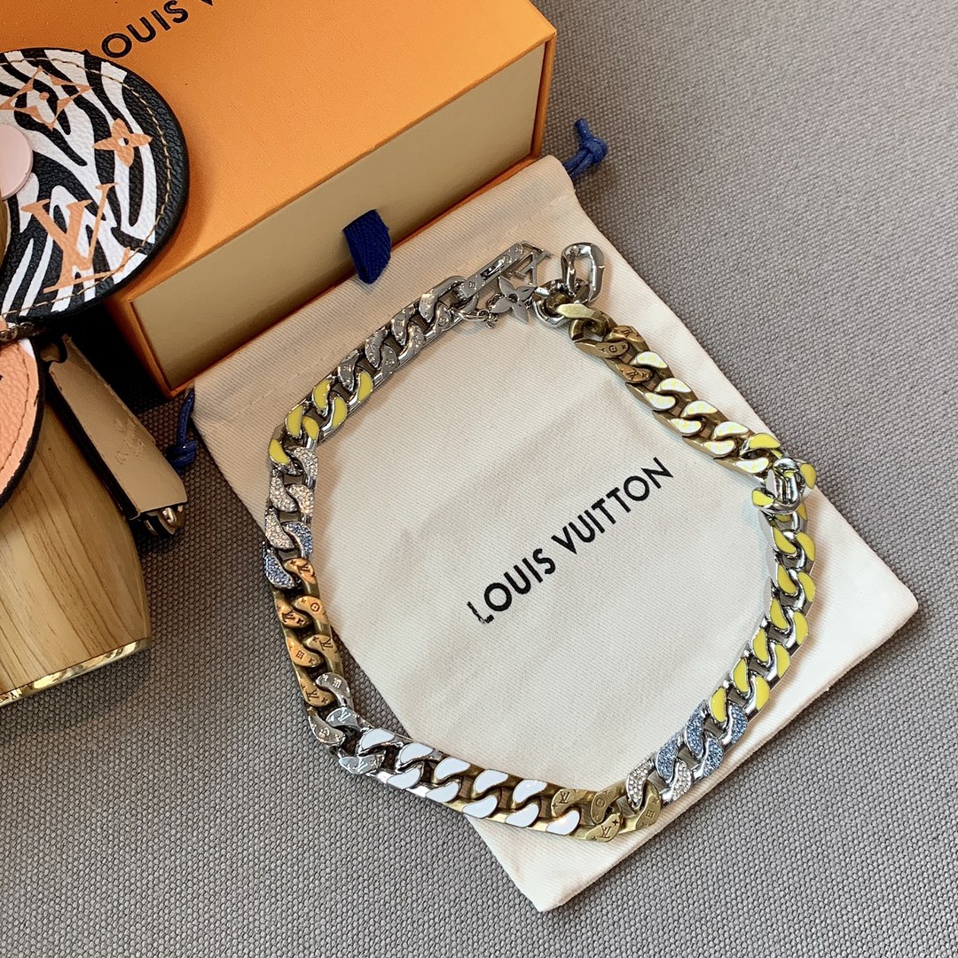 Yellow Enamel Colored Necklace
