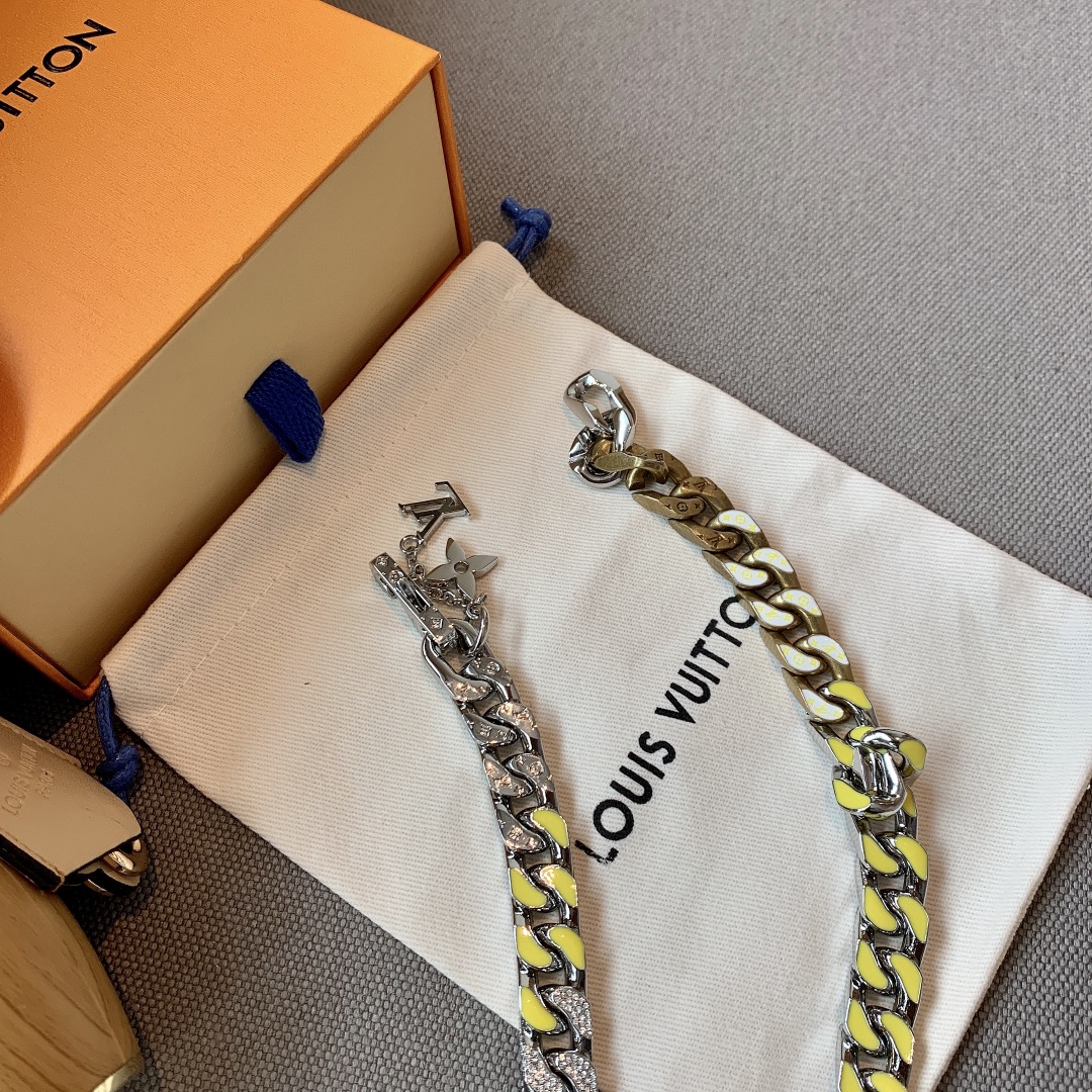 Yellow Enamel Colored Necklace