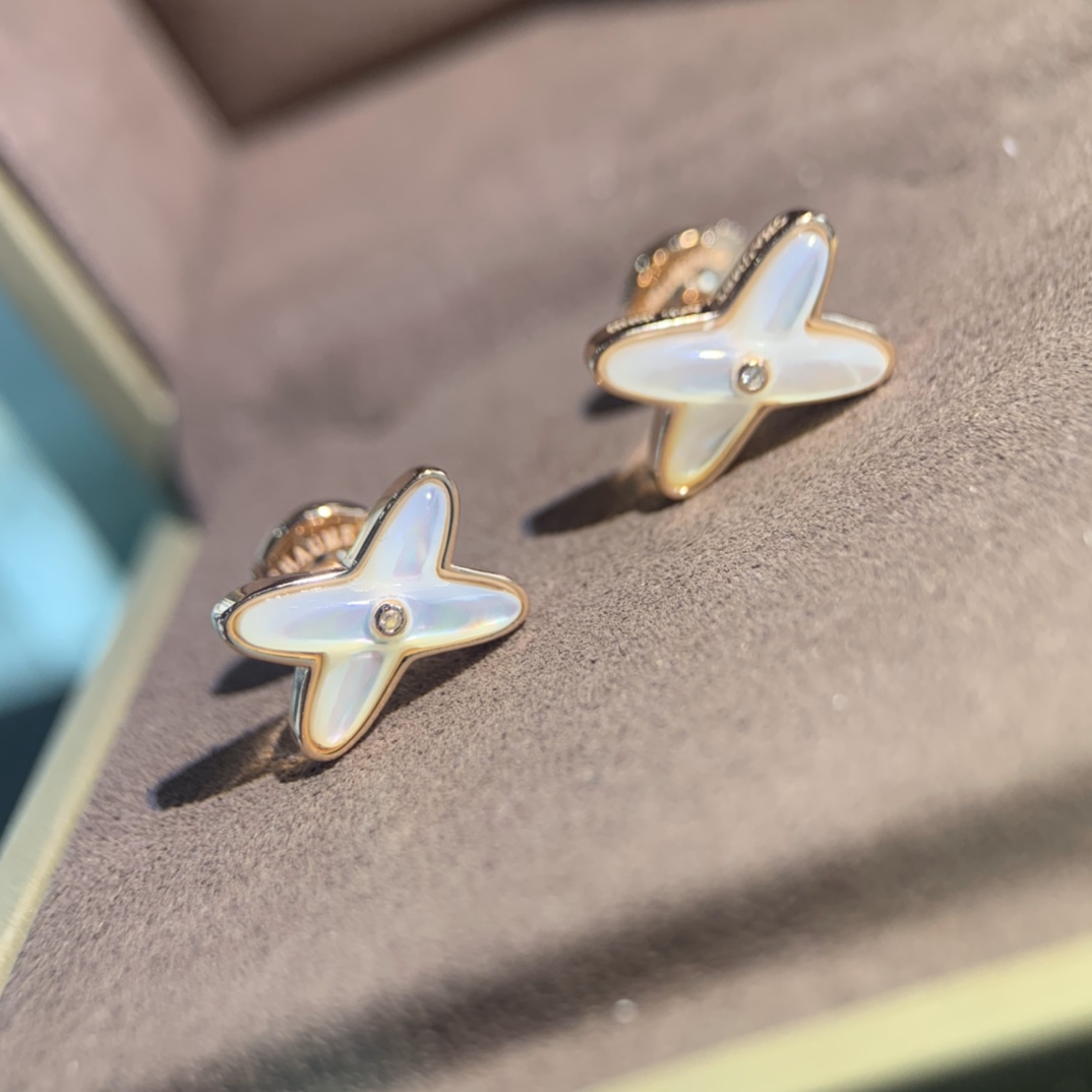 Cross Mother-of-Pearl Earrings