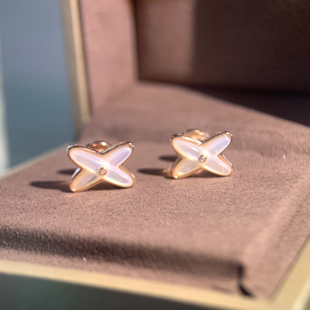 Cross Mother-of-Pearl Earrings