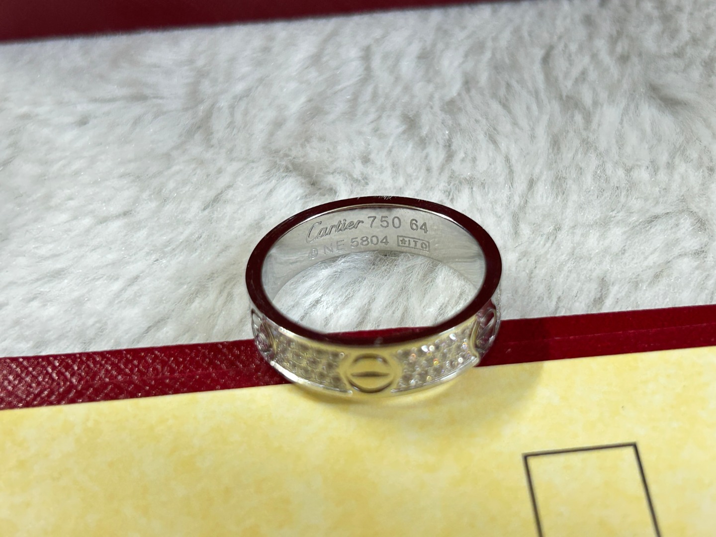 Love Ring with 3 Row Diamonds