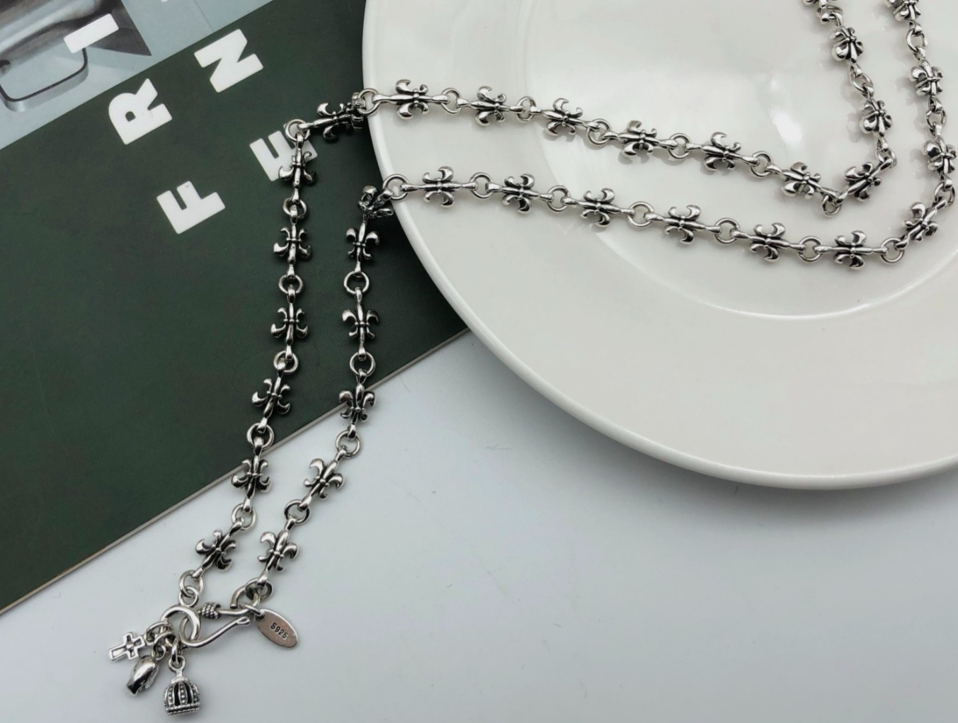 Crown Cross Scout Flower Necklace