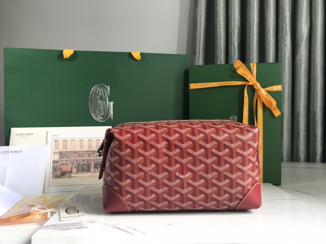 Goyard Cosmetic Bag Red