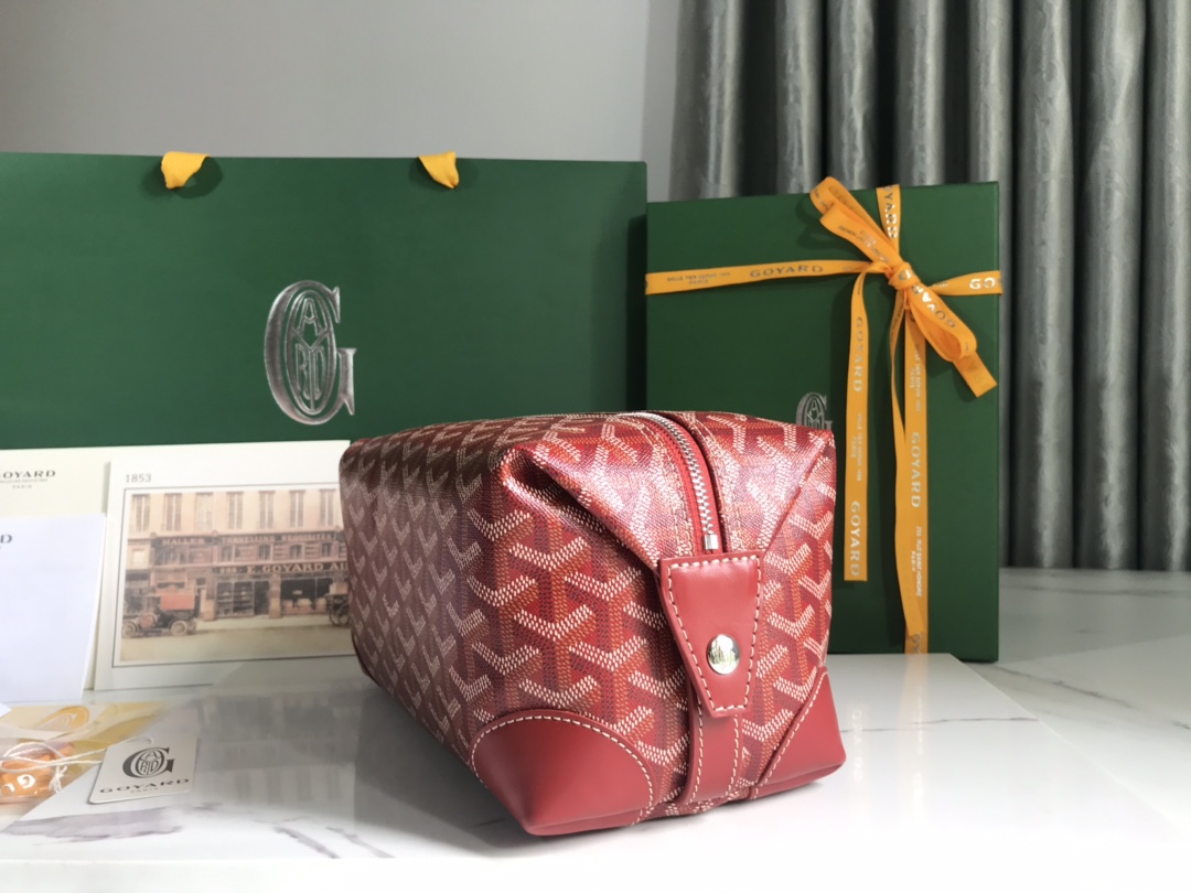 Goyard Cosmetic Bag Red