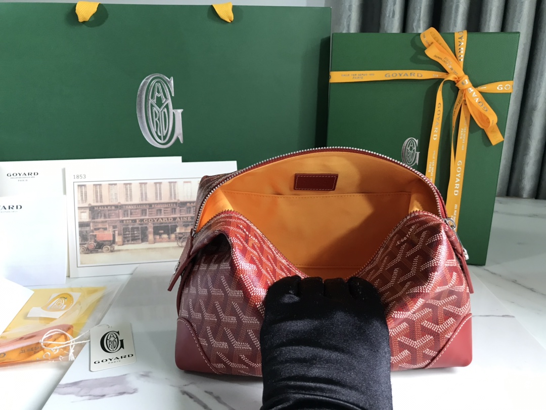 Goyard Cosmetic Bag Red