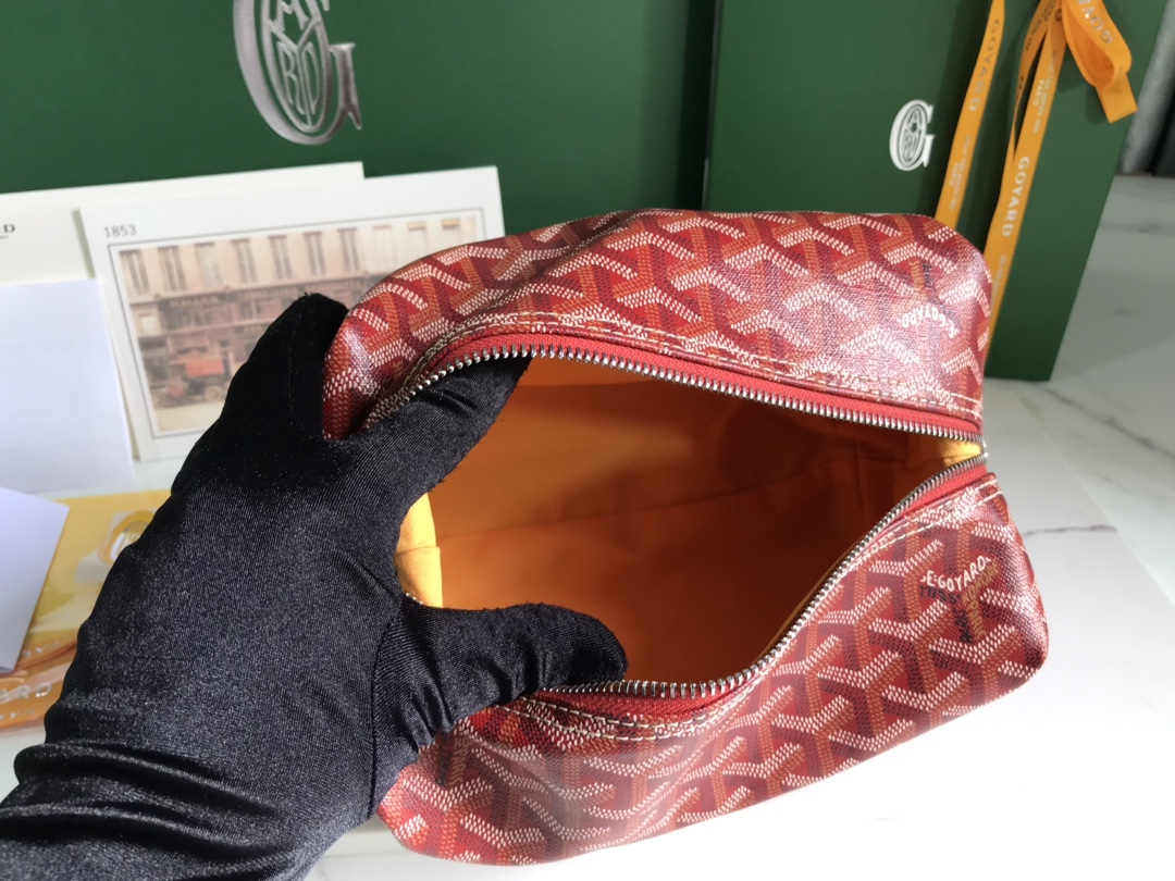 Goyard Cosmetic Bag Red