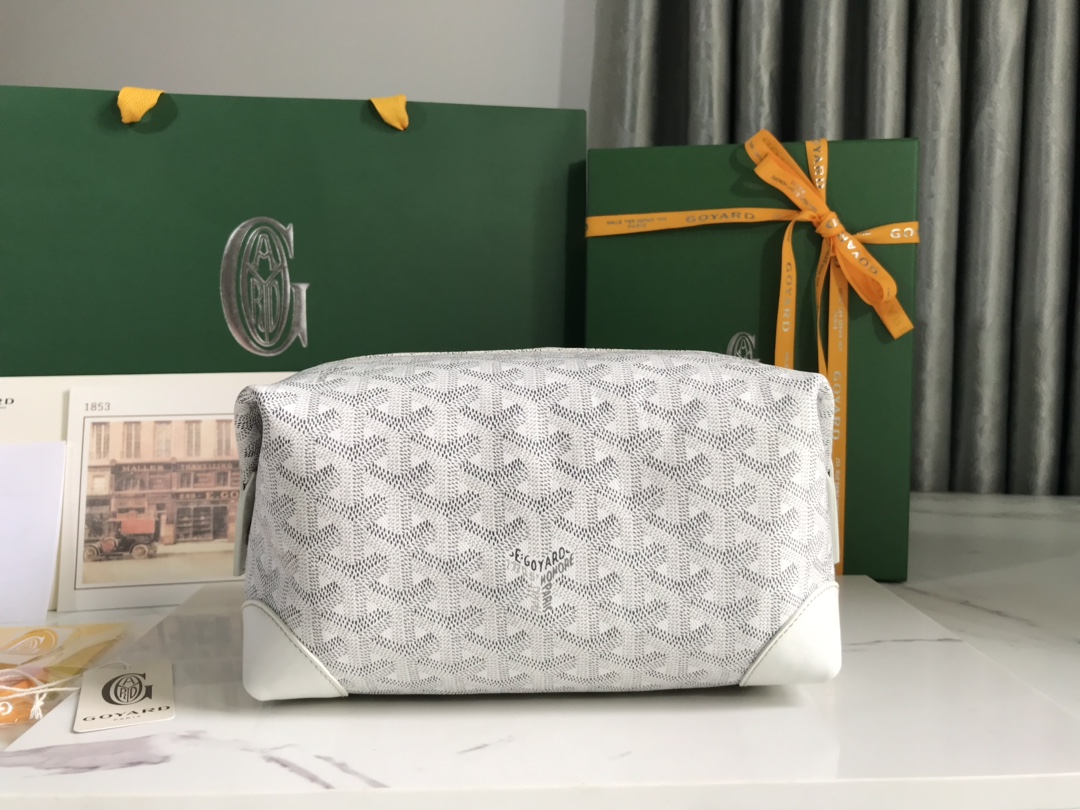 Goyard Cosmetic Bag White