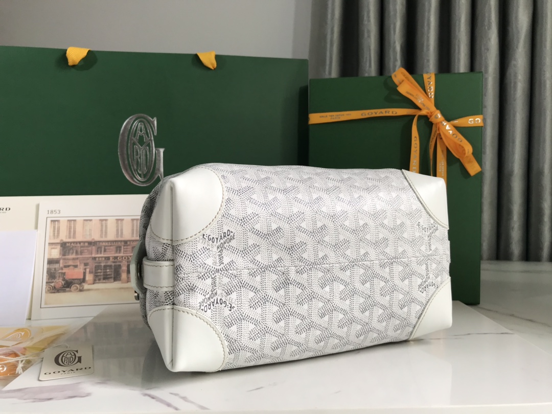 Goyard Cosmetic Bag White