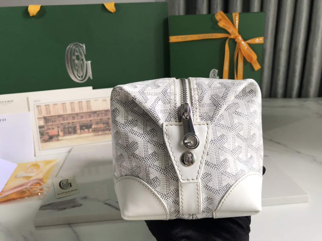 Goyard Cosmetic Bag White