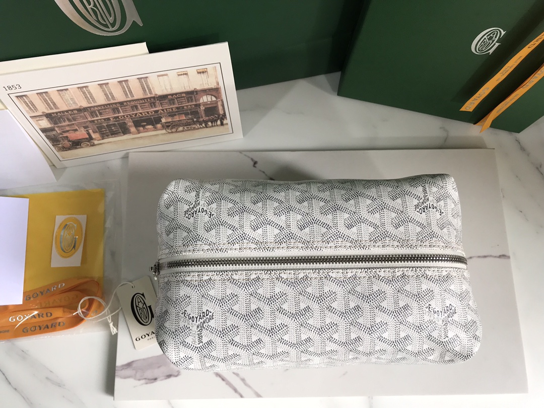 Goyard Cosmetic Bag White