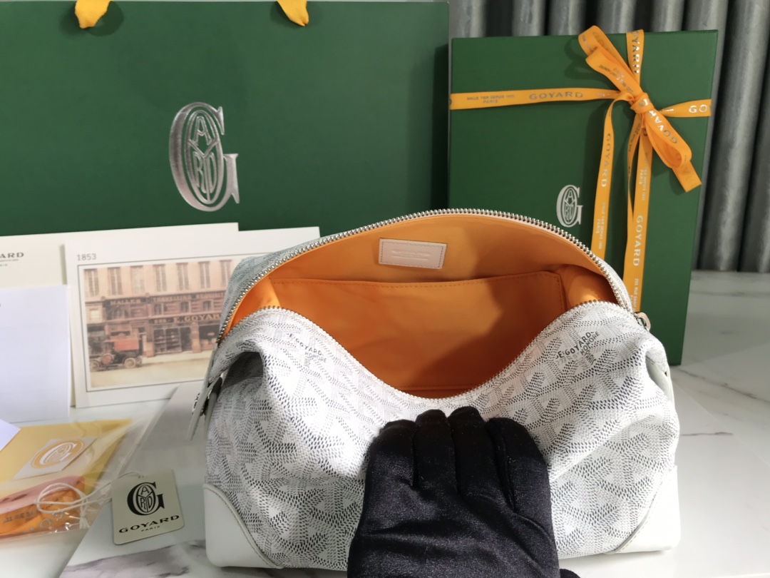 Goyard Cosmetic Bag White