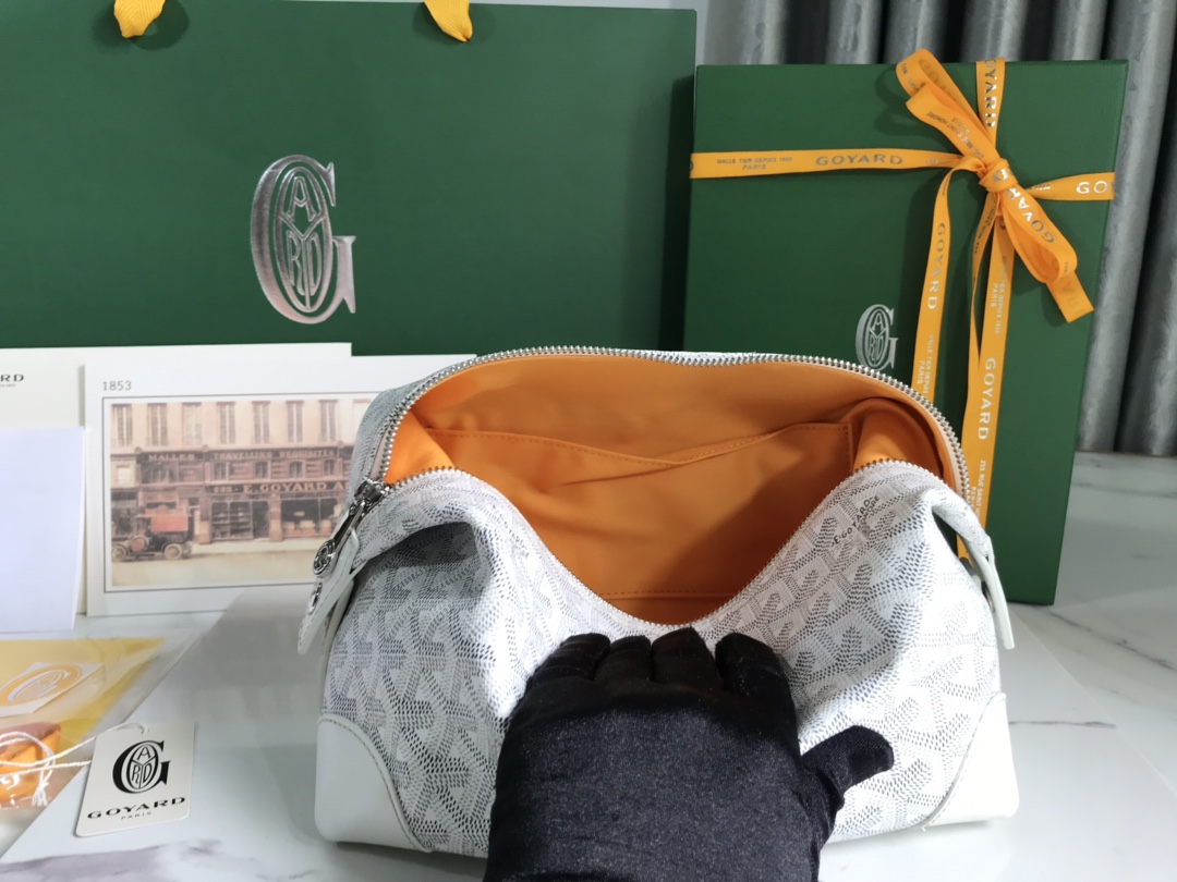 Goyard Cosmetic Bag White