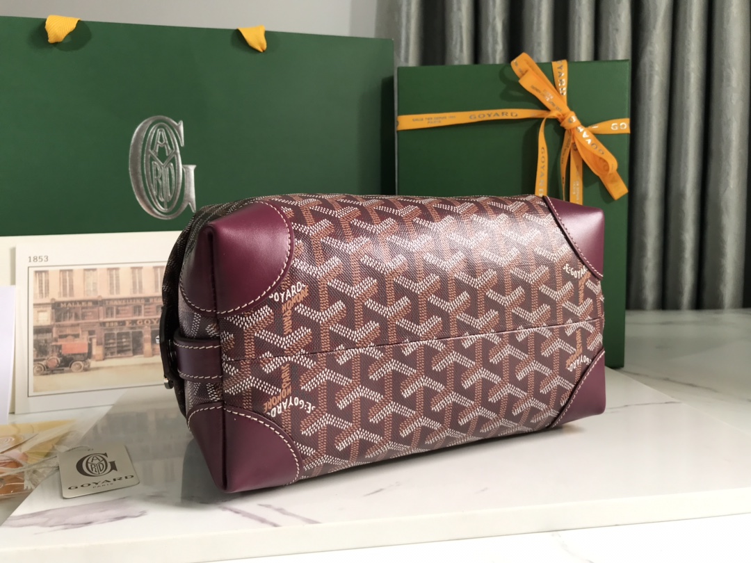 Goyard Cosmetic Bag Dark Red