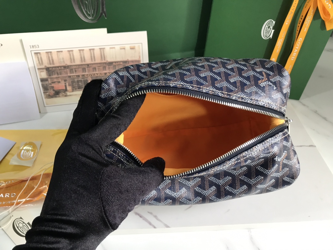 Goyard Cosmetic Bag Black and Brown