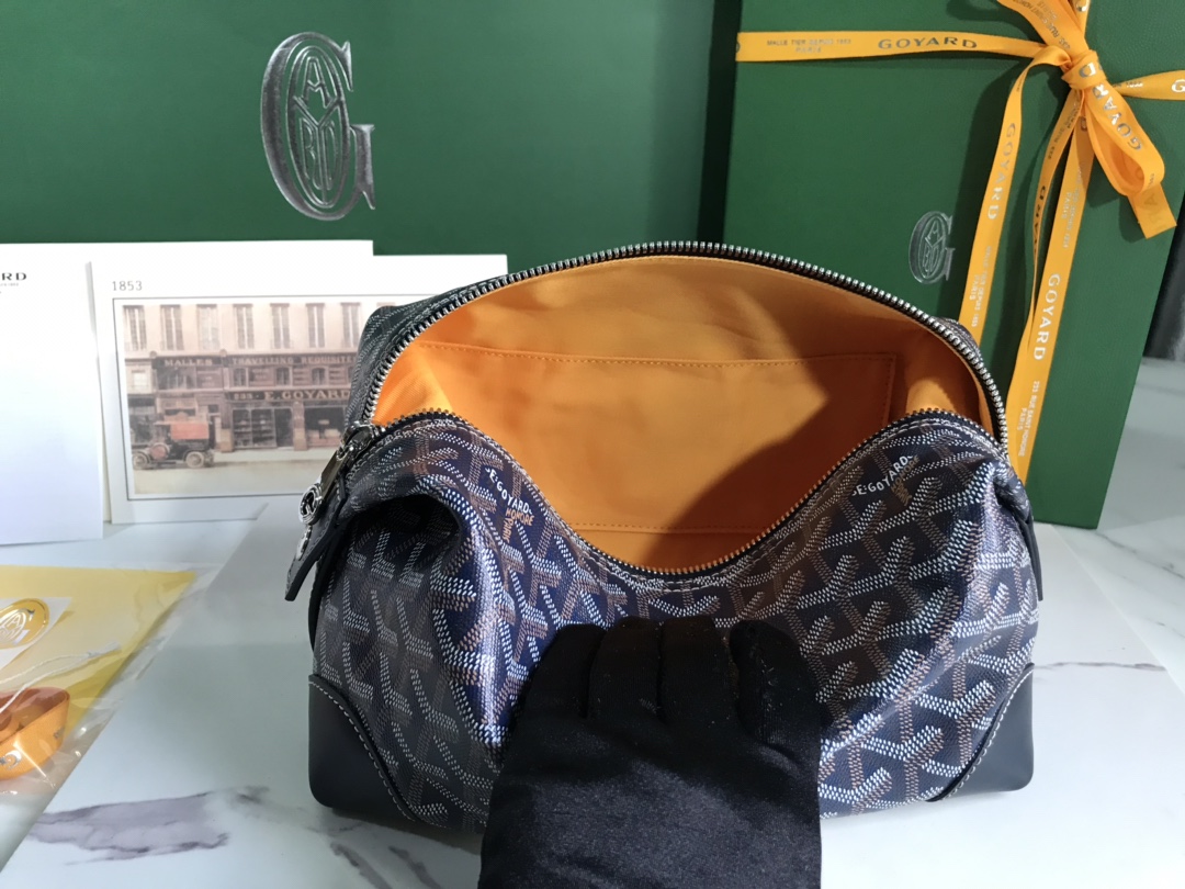 Goyard Cosmetic Bag Black and Brown