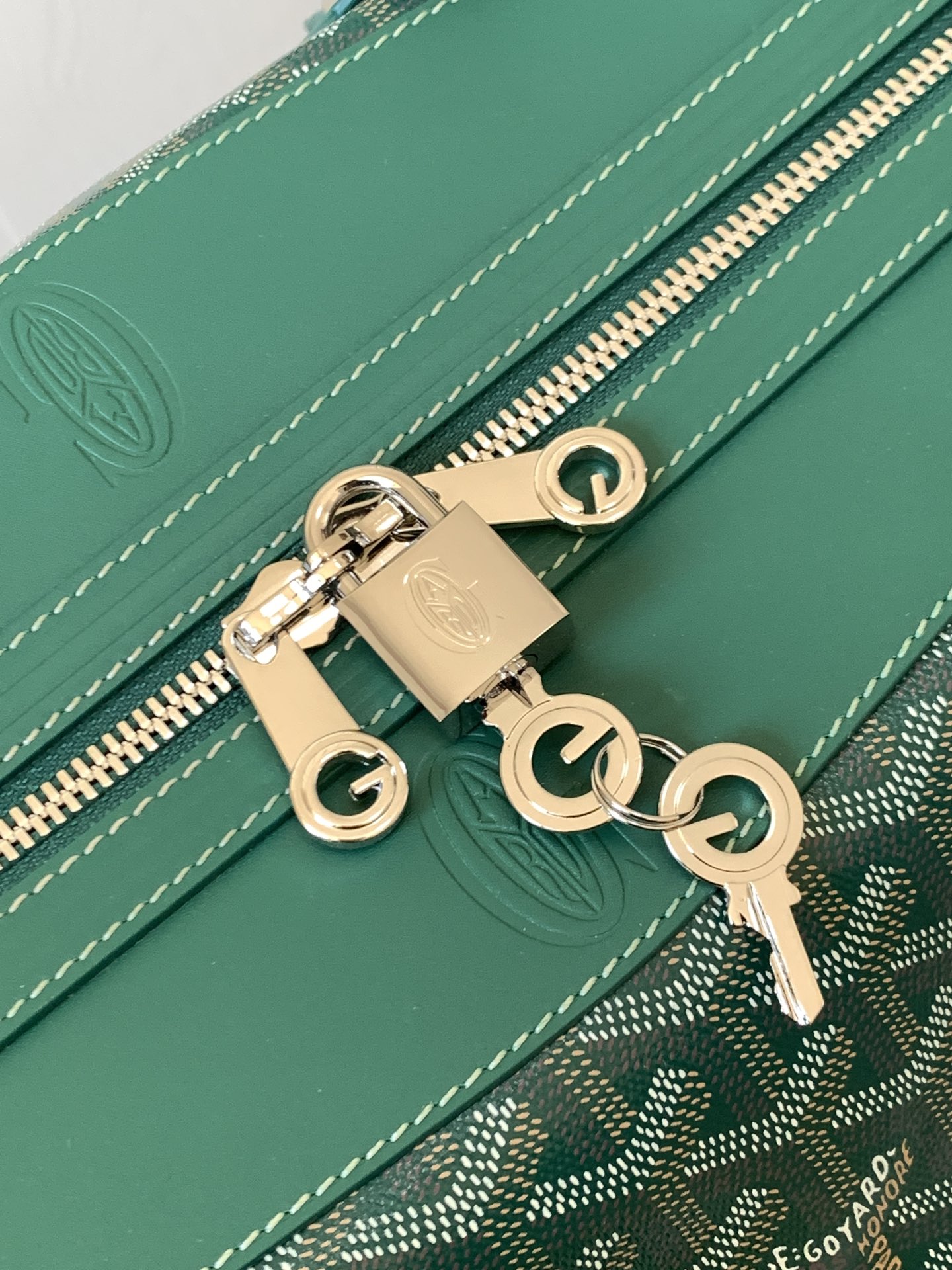 Goyard Luggage Bag Green