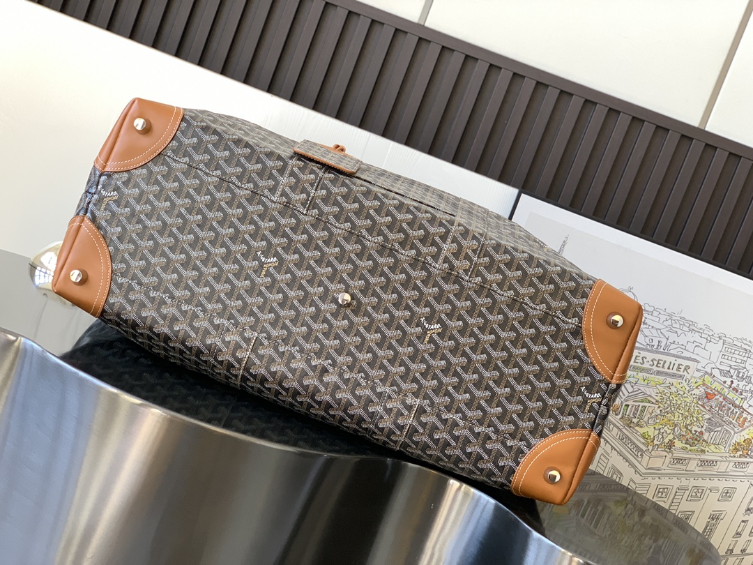 Goyard Luggage Bag Brown