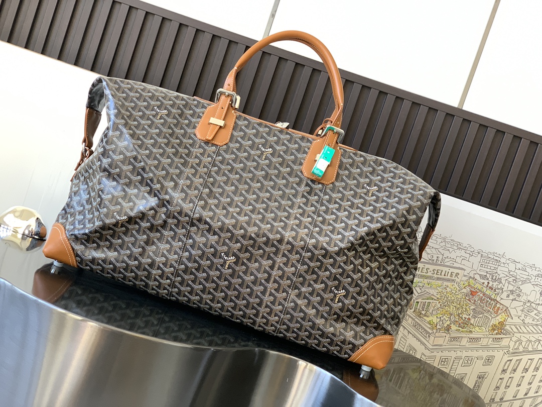 Goyard Luggage Bag Brown