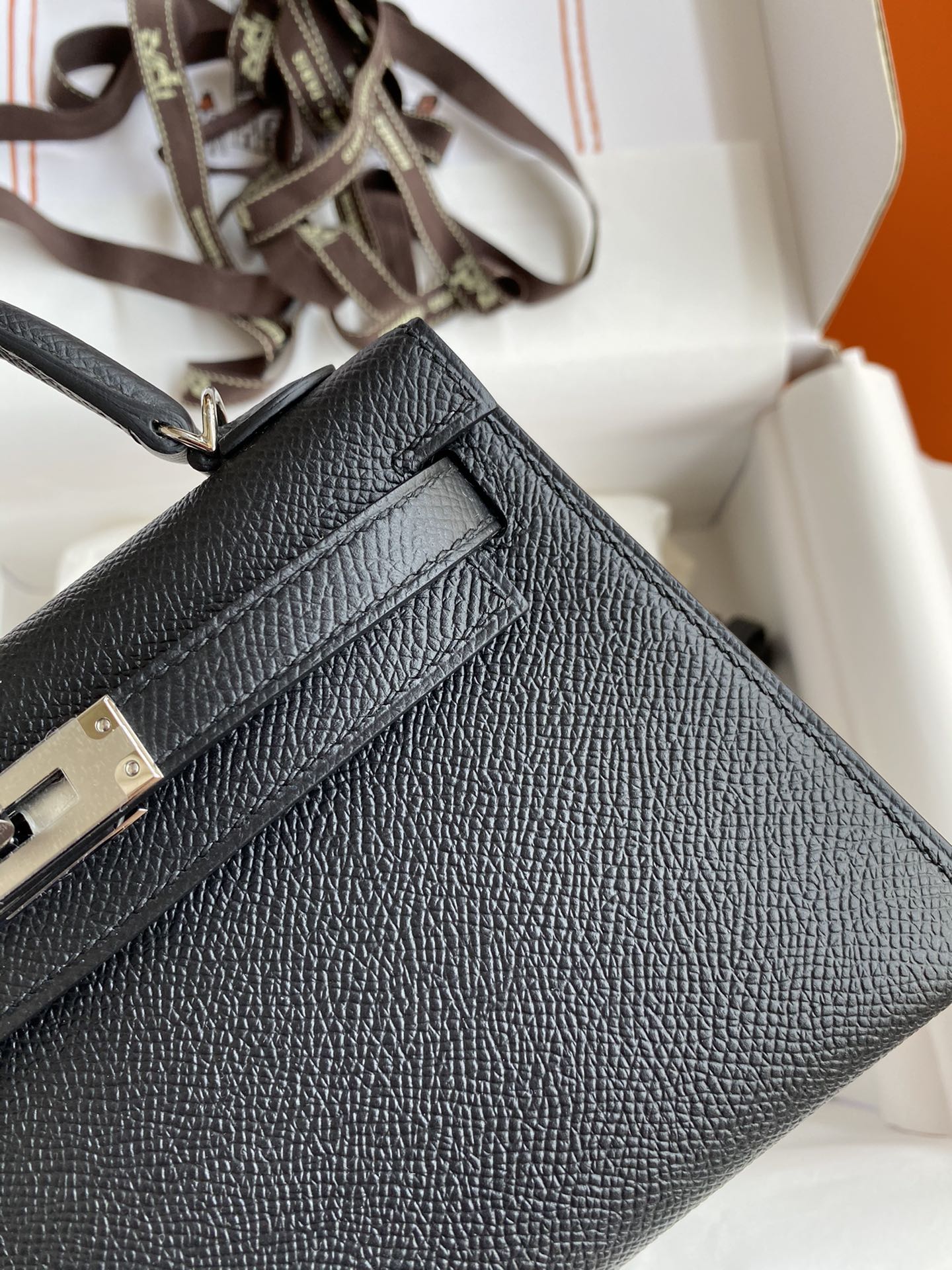 Mini Kelly Bag Black and Silver